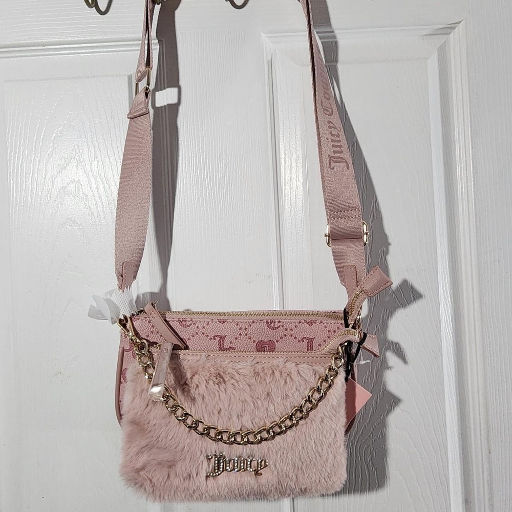 Juicy Couture Pink Fuzzy Crossbody